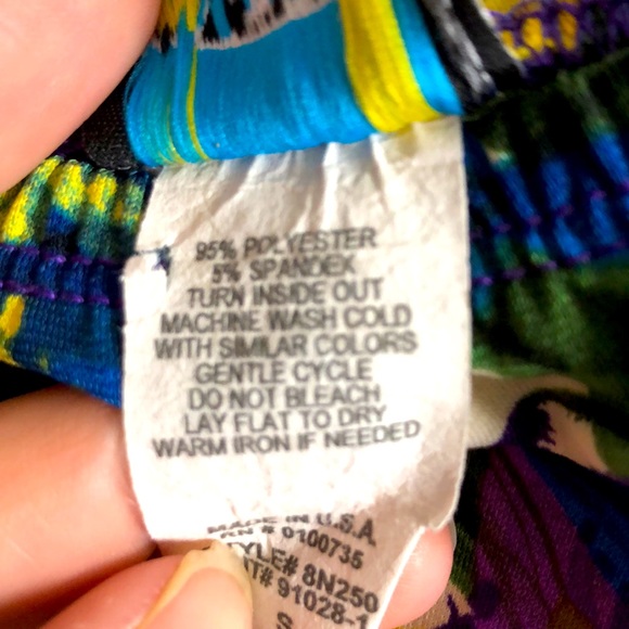 M-Fasis Tank Tube Top Womens Size Small - Stretch, Floral Purple Blue Yellow - Picture 4 of 8